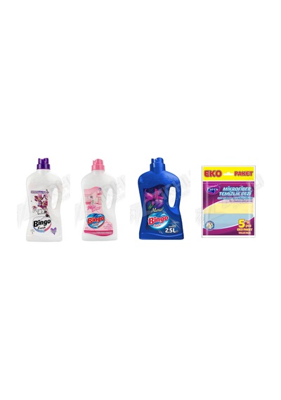 Bingo Yüzey Tem. Fresh 2.5 Lt + Yüzey Tem. Fresh 2.5 Lt + Yüzey Tem. Fresh 2.5 Lt + Parex Bez 5'li 4'lü Set Diğer