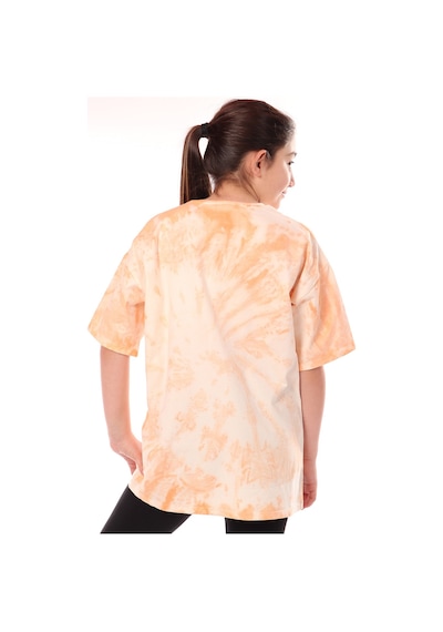 Toontoy Kids Toontoy Kız Çocuk Batik Desenli Tişört Oranj
