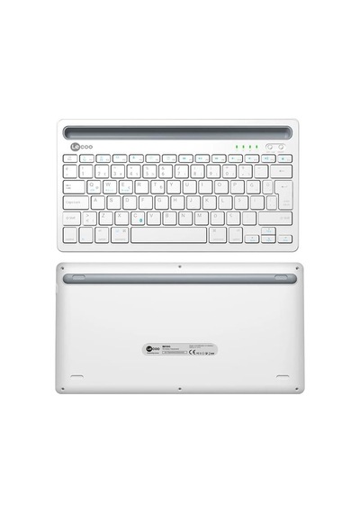 Lenovo Lecoo Bk100 Bluetooth V3.0 Çoklu Cihaz Uyumlu Şarj Edilebilir Kablosuz Beyaz Türkçe Q Klavye Diğer