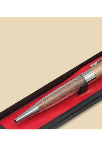 BK Gift Kişiye Özel İsimli Light Gold Taşlı Touchpen Metal Tükenm