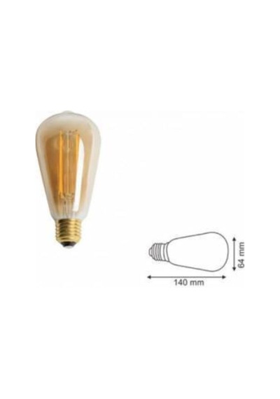 Ct-4284 6w Rustik Led Ampul E27 Duy Amber-turuncu Işık