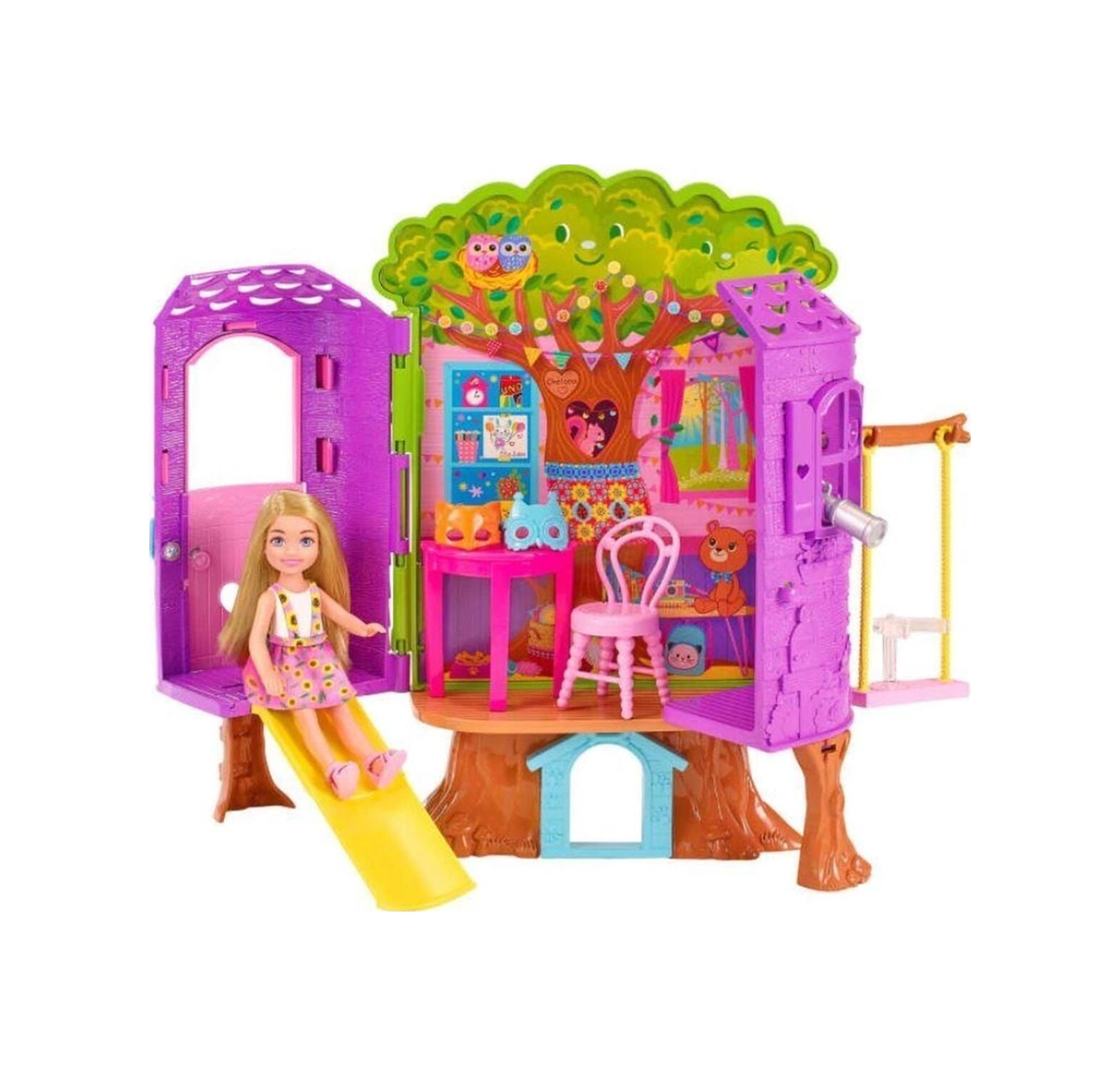 Chelsea'nin Ağaç Evi Barbie Chelsea'nin Ağaç Evi Ve Köpeği Hpl70