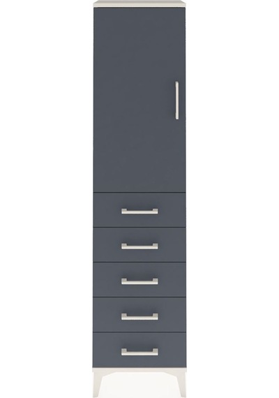 Arges Dolap 2 Raflı 5 Çekmeceli Tek Kapaklı 44x30x182 Aytaşı-... Aytaşı