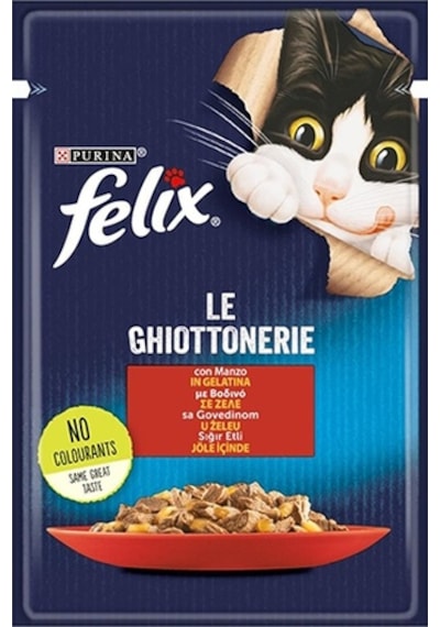 Purina Felix Sığır Etli Pouch Yetişkin Kedi Maması 6 x 85 G