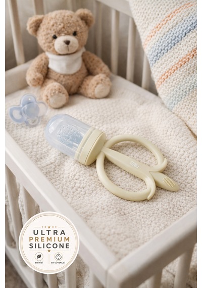 Tgm Baby Meyve Besleyici Ve Ultra Premium Silikon Diş Kaşıyıcı Muzzy Yeşil
