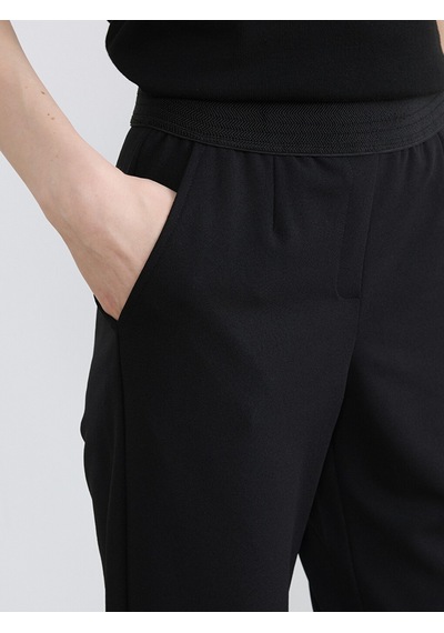 Lcw Modest Siyah Beli Lastikli Dar Fit Kadın Pantolon