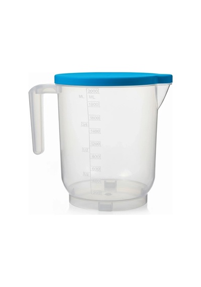 Hubrendy Çer Pratik Mutfak Ölçü Kabı - 2 Litre Dereceli Şeffaf Hazne Bpa Free 504512