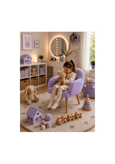 Heidi Çoçuk Koltuğu Çoçuk Odası Koltuğu Teddy Kumaş Kaplı Çocuk Ders Çalışma Koltuğu Yumuşak Lila Lila Heidi Çoçuk Koltuğu Çoçuk Odası Koltuğu Teddy Kumaş Kaplı Çocuk Ders Çalışma Koltuğu Yumuşak Lila Lila