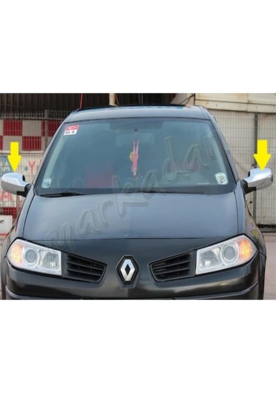Markadan Renault Megane 2 Krom Ayna Kapağı 2004-2010 2 Parça  Abs