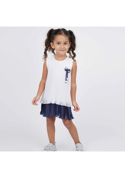 Xo Kids Kız Çocuk Elbise 2-6 Yaş Bes 3976 Beyaz