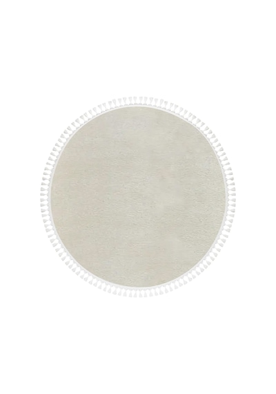 Valeryhome Vl Comfort Düz Saçaklı Peluş Düz Yolluk Ekru Ekru