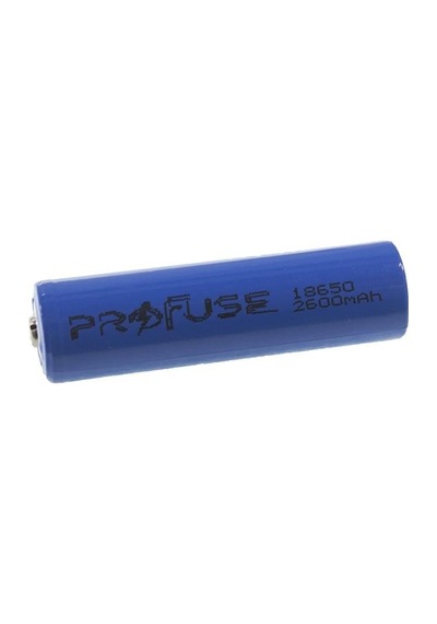 Profuse 2600 mAh 3.7 V 18650 Başlı Li-Ion Şarj Edilebilir Pil