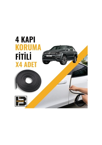 Volkwagen Amarok 2017-2022 Kapı Koruma Fitili-4 Kapı-siyah-bm2404