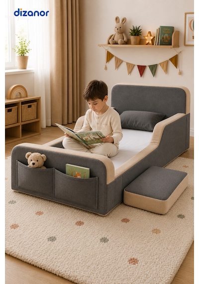Dizanor Siyah Renk 140 X 200 Ölçü Maxi Nest Montessori Çocuk Karyola Yatak Seti Dizanor Siyah Renk 140 X 200 Ölçü Maxi Nest Montessori Çocuk Karyola Yatak Seti