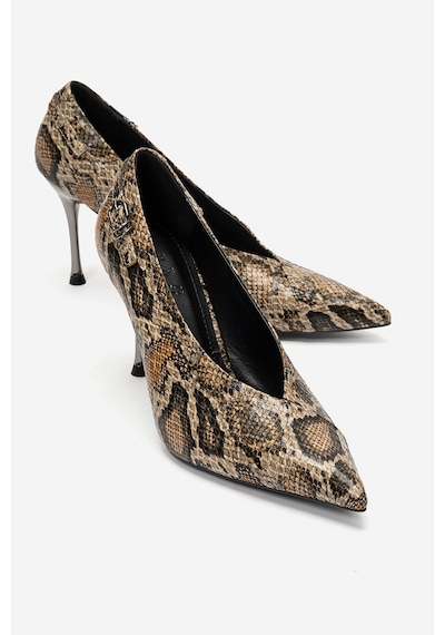 Luvi Shoes Polly Bej Multi Kadın Topuklu Ayakkabı