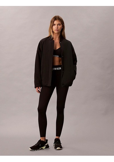 Calvin Klein Padded Bombersiyah Kadın Fermuarlı Ceket Siyah