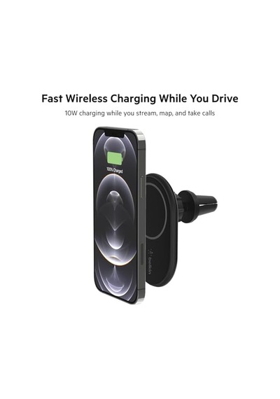 Belkin Boostcharge Kablosuz Şarj Manyetik Araç Telefonu Montaj Tutacağı, Magsafe Etkinleştirilmiş Aygıtlar İle Uy