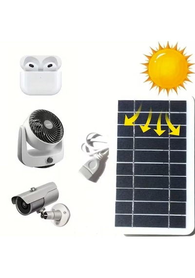 5v Yüksek Usb Güneş Paneli Kamp Hücreleri Solar Şarj Cihazı Telefon - Tablet Ve Type-c Laptop Şarj