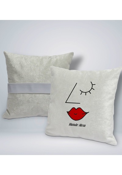 Bk Gift Kişiye Özel İsimli Picasso Kadın Figürlü Kare Araç Koltuk Yastığı-1 Çok Renkli
