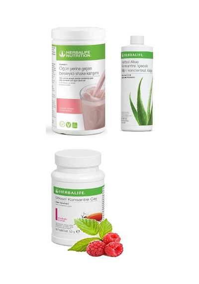Set Ahududu Beyaz Çikolata Shake - Aloe Suyu - 50 Gr Ahududu Aromalı Çay