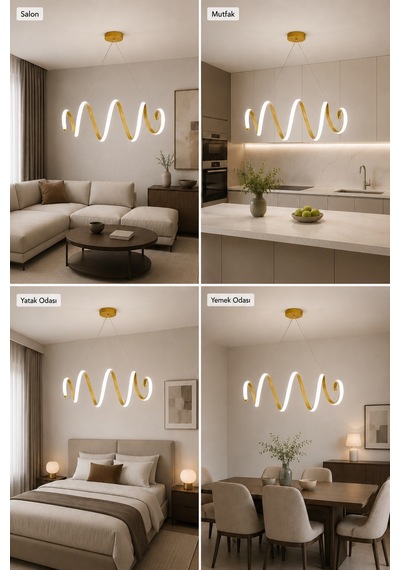 Grandis Led Sarkıt Avize Beyaz Işık Eskitme