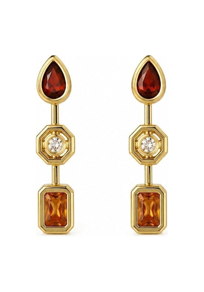 Taşlı Sallantılı Küpe -625 Gold