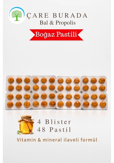 Çareburada Bal & Propolis Boğaz Pastili 48 Adet