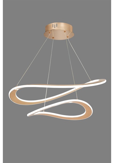 Elena Gold Led Sarkıt Avize - Çift Katlı Dalga Formlu Ada Mutfak Ve Salon Avizesi Altın - Eskitme Altın - Eskitme Elena Gold Led Sarkıt Avize - Çift Katlı Dalga Formlu Ada Mutfak Ve Salon Avizesi Altın - Eskitme Altın - Eskitme