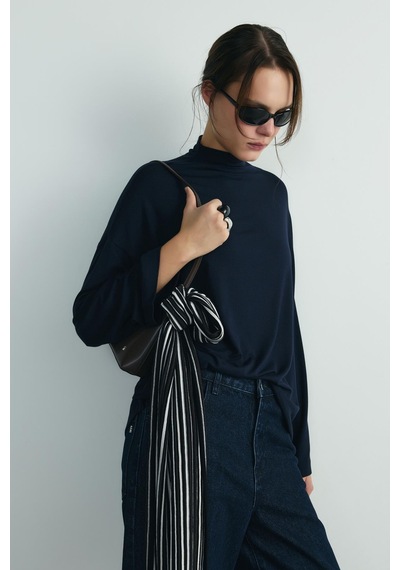 Suud Collection Lacivert Olivia Bluz