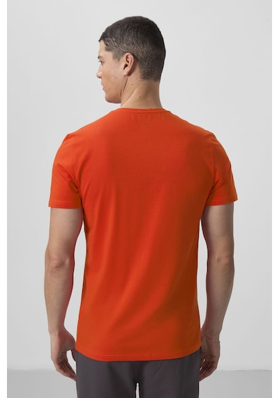 Tommylife Portakal Basic Kısa Kol Standart Kalıp V Yaka Erkek T-shirt - 87912 Turuncu