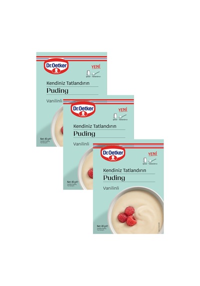 Dr.oetker Kendiniz Tatlandırın Şekersiz Puding Vanilinli 40 Gr X 3 Adet - 808605066