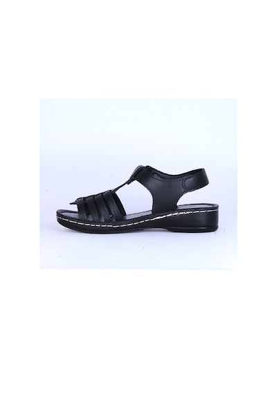 Moda Ayakkabı 185 Polero Kadın Yazlık Sandalet Siyah