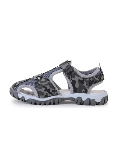 Kiko Kids Erkek Çocuk Sandalet Arz 2399 Gri Kamuflaj Gri