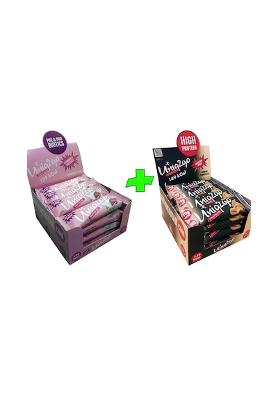 Crunchy Mıdı Fıstıkezmeli+ Tatlı-ekşi Pre-probiyotik Mıdı Çilekli Proteinbar 32 Adet