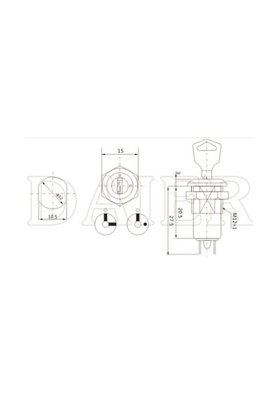 IC-195 Anahtarlı Switch 0-1 Yeni KS-01-101C