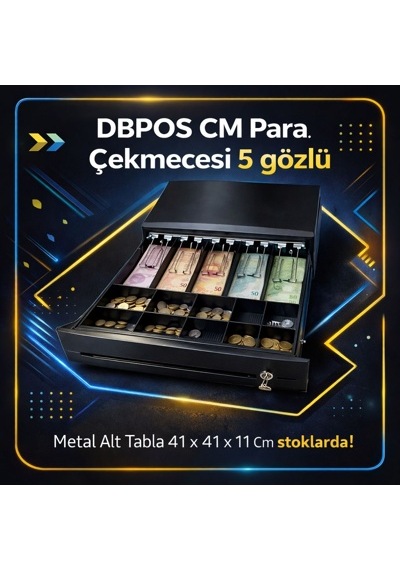 Nexpay Cm Para Çekmecesi 5 Gözlü Metal Alt Tabla 41 X 41 X 11 Cm