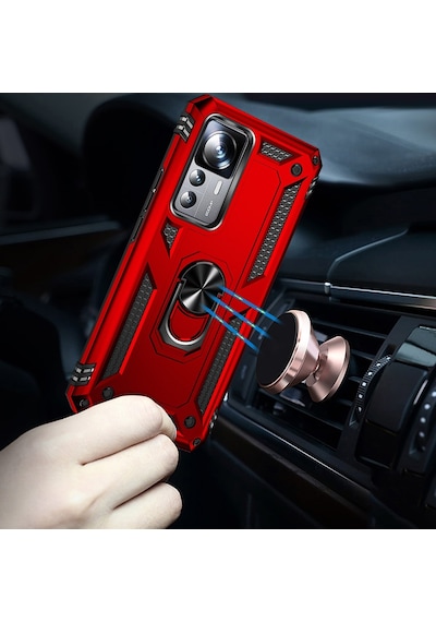 Xiaomi Mi 12t Pro Kılıf Yüzüklü Zırh Tank Vega