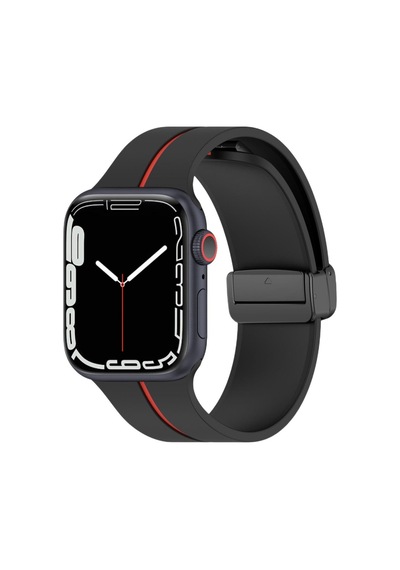 Watch Series 7 45mm İçin Kordon Ribbon Line Siyah Kırmızı Watch Series 7 45mm İle Uyumlu Kordon - Siyah - Kırmızı Sku: Zeusb0cd2grmdg