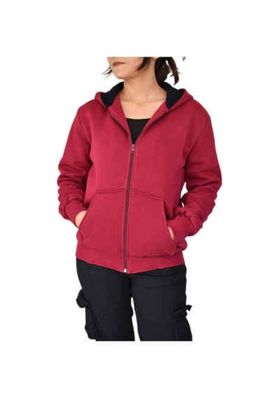 Kadın Bordo Kapüşonlu Sweat KLM001 BGL-ST02290