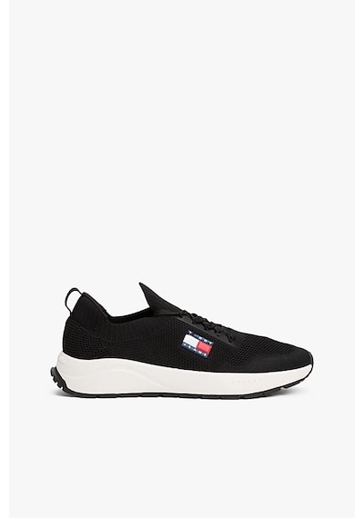 Tommy Hilfiger Erkek Tjm Runner Knit Örgü Sneaker - Siyah Black