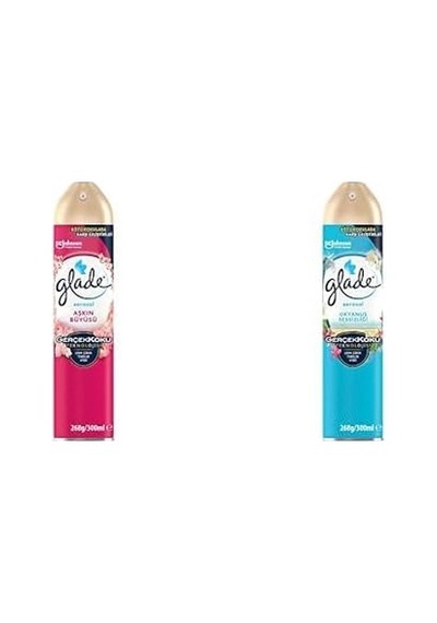Aerosol Aşkın Büyüsü Oda Kokusu 300 Ml 1 X 300 Ml Ve Glade Aerosol Okyanus Sessizliği Oda Kokusu 300 Ml 1 X 300 Ml Diğer
