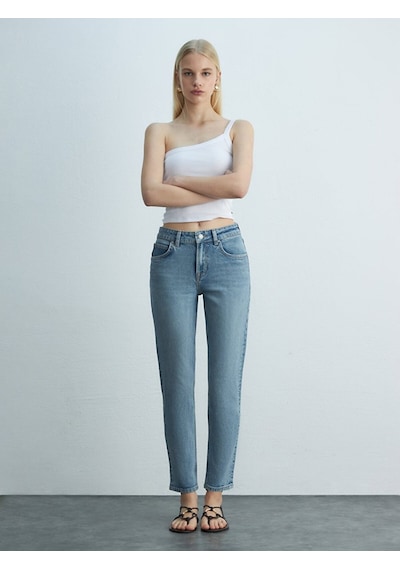 Ltb Rebecca Dar Paça Yüksek Bel Jean Pantolon 010095185916160 55976 Karışık
