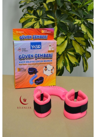 Hac Umre Kayıp Önleyici Güven Çemberi - Çocuk Güvenlik Bilekliği - Pembe