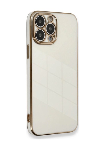 Apple iPhone  Uyumlu  15 Pro Kılıf Volet Silikon - Beyaz Çok Renkli