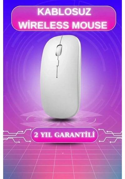 Kablosuz Mouse Fare Şarjlı Bluetooth Wireless Çift Modlu Sessiz Lisinya