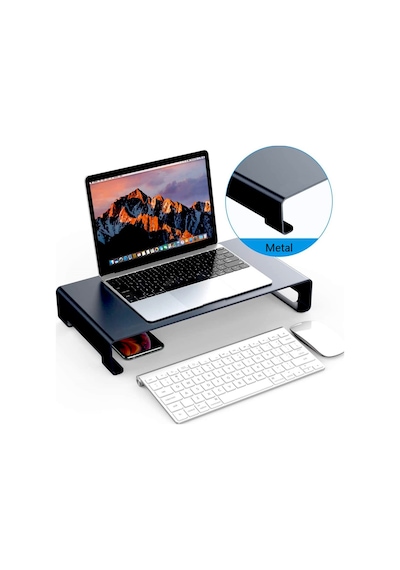 Çok Amaçlı Monitör Yazıcı Notebook Standı-Metal
