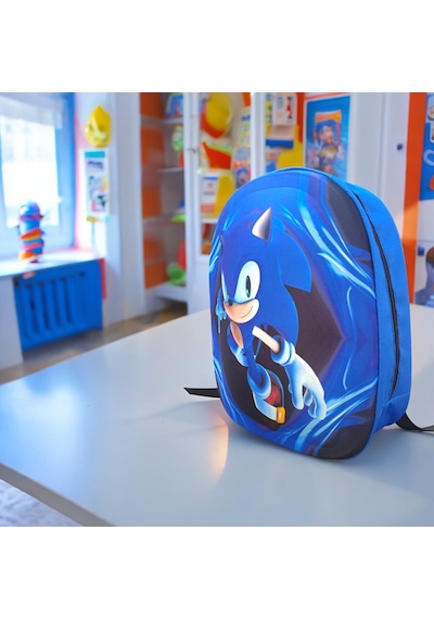 Sonic 3d Kabartmalı Anaokulu Kreş Ve Günlük Kullanım Çantası Sırt