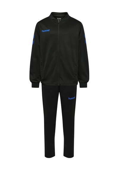 Hummel Logolu Kolej Yaka Fermuarlı Eşofman Takımı Unisex Çocuk Eşofman Takımı 236383-2431 Siyah