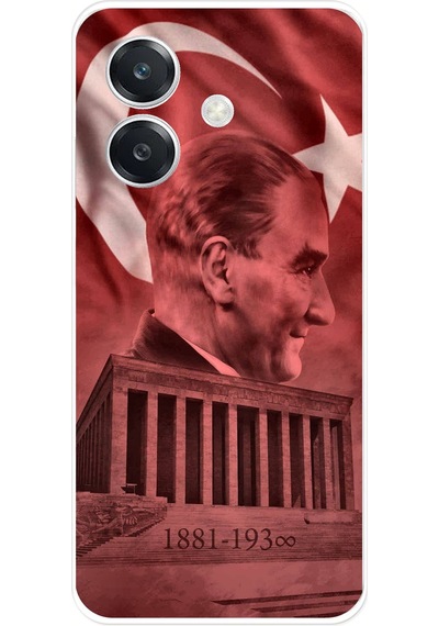 Oppo A3 Uyumlu Atatürk Portresi Ve Anıtkabir Baskılı Silikon Kılıf Renkli