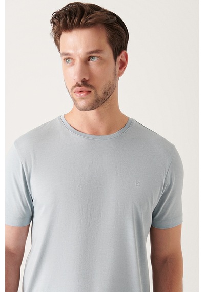 Avva Erkek Gri Ultrasoft Bisiklet Yaka Düz Standart Fit Normal Kesim Modal T-Shirt B001171 Gri Avva Erkek Gri Ultrasoft Bisiklet Yaka Düz Standart Fit Normal Kesim Modal T-Shirt B001171 Gri